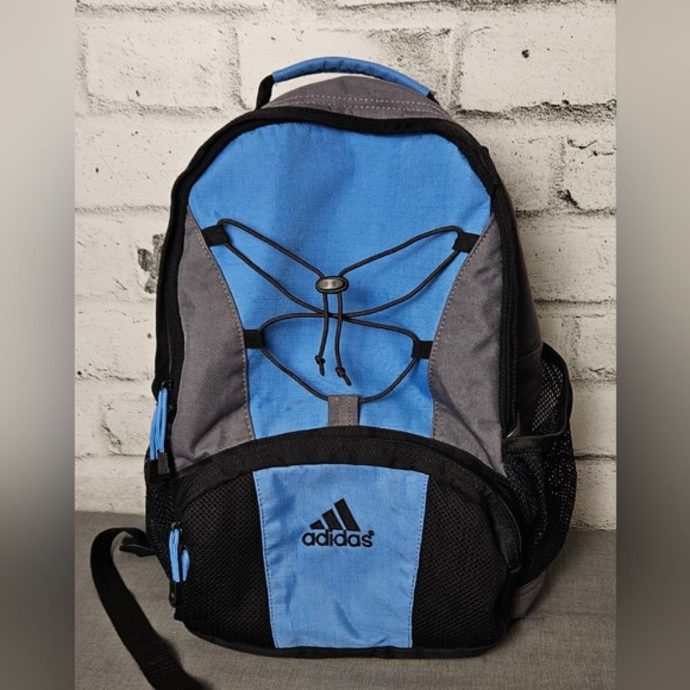 Adidas Blue and Gray Backpack